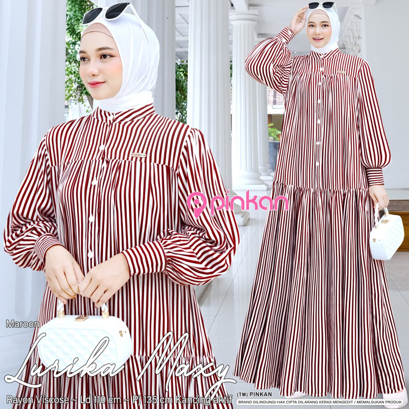 Pinkan gamis lurika maxy dress | viscose LD 110