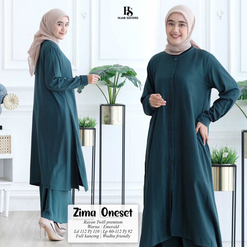 Baju Muslimah One Set Zima Rayon Twill Premium