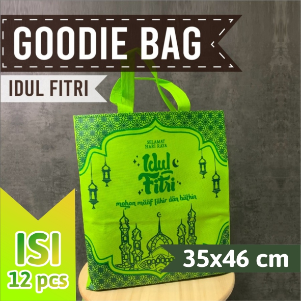 

Goodie Bag Idul Fitri minimal pesanan 12 berlaku kelipatan Tas Spunbond idul Fitri Tas Kain murah