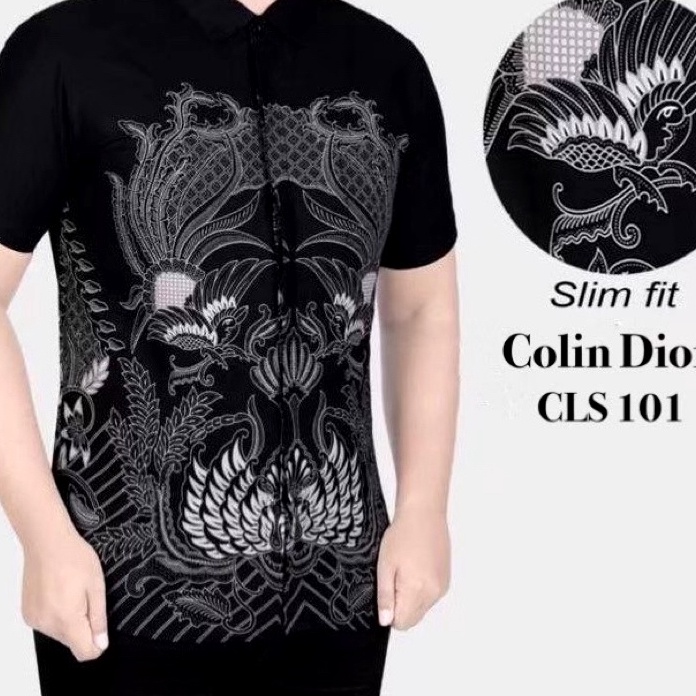 READY STOK BATIK LENGAN PENDEK PRIA SLIMFIT asli colin dion