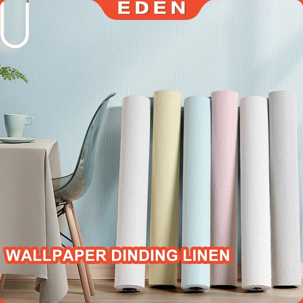 TERBARU Wallpaper Dinding Linen Roll Walpaper Dinding Stiker Dekorasi Kamar Kelas atas
