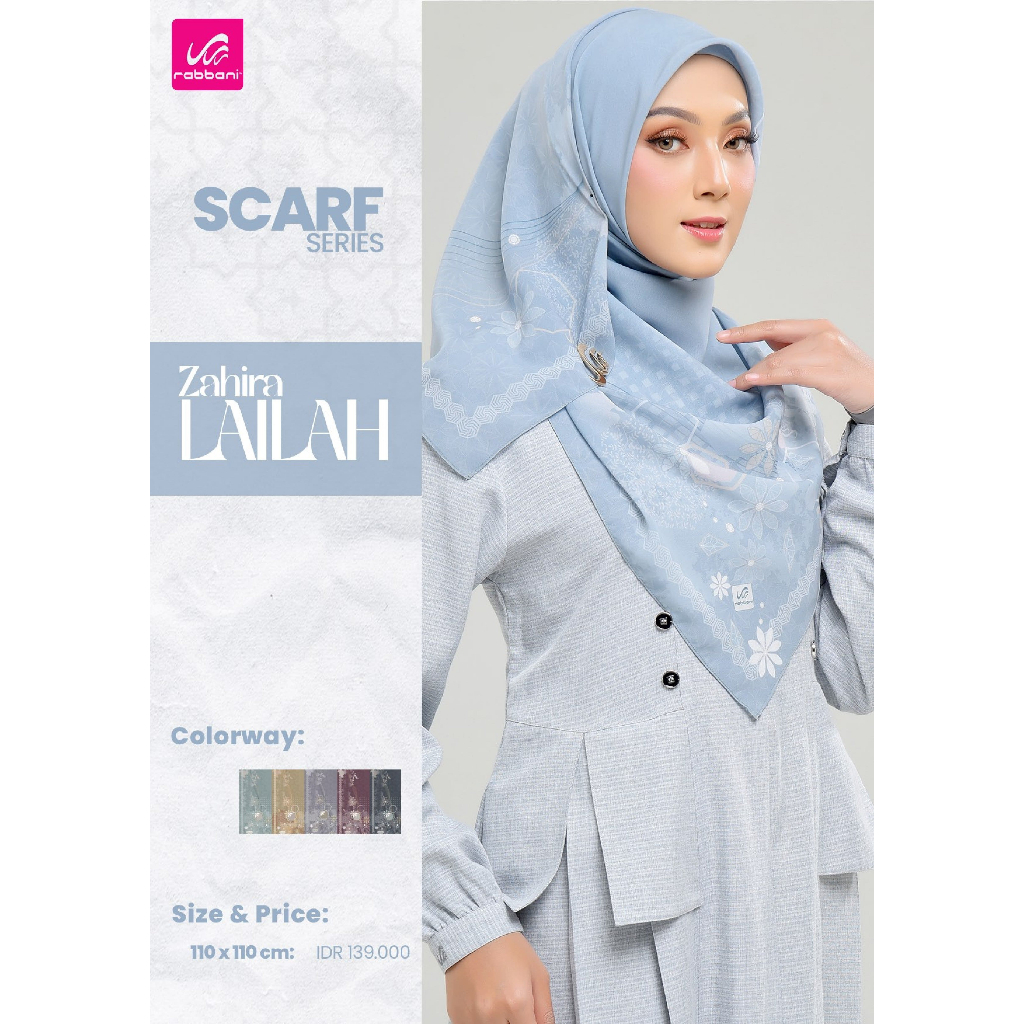 RABBANI ORI KERUDUNG SEGI EMPAT MOTIF RABBANI ZAHIRA LAILAH