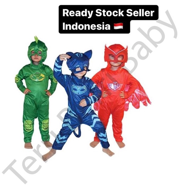 UJY264 GROSIR MURAH Kostum baju gekko  gecko cat pj mask  pjmasks  pjmask anak laki laki kostum pj m
