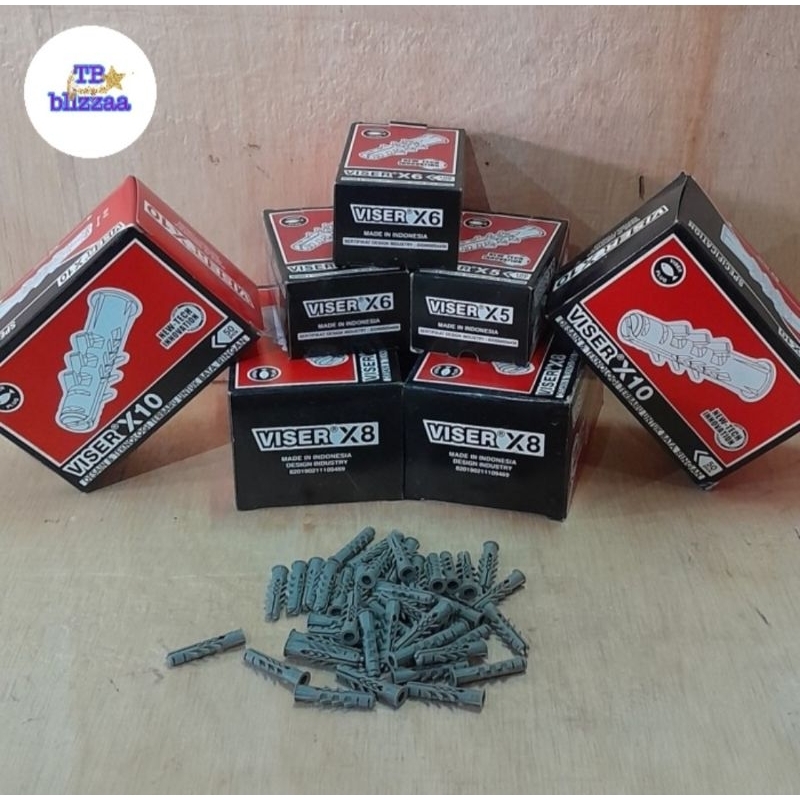 Viser X5 X6 X8 X10 X12 Dus / Fiser S5 S6 S8 S10 S12 Dus Skrup Fiser Paku Viser Dusan