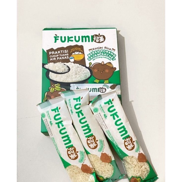 

DiSkon Fukumi Beras Porang Konjac Rice 1 Box Isi 7 Sachet 28gr
