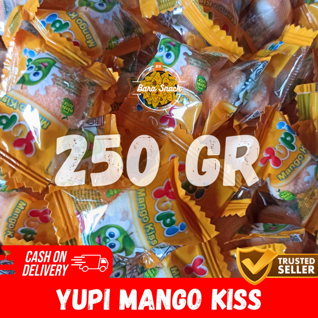 

[ 250gr ] Permen Yupi Mango Kiss Premium / Camilan Snack Kiloan Murah