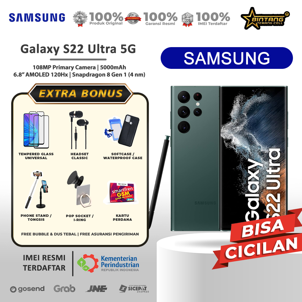 Hp Samsung S22 ultra samsung galaxy S22ultra 5G ram 12/256Gb - 8/128 - 12/512 Garansi Resmi