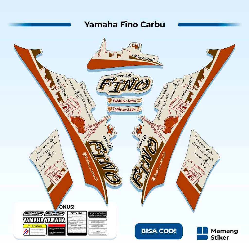 Striping Fino Karbu Classic Variasi (10) Thailand Vietnam 2012 2013 Full Body 125 Fino Lama