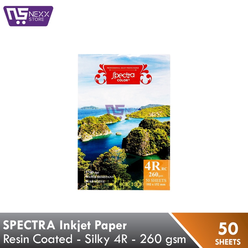 

POA553 Ready Stok SPECTRA RC Inkjet Paper Silky 4R 26 gsm