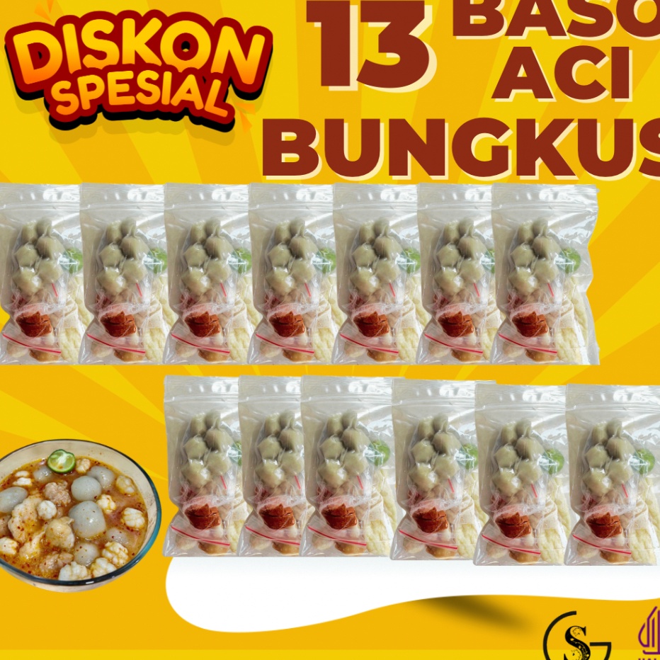 

SALE 13 BUNGKUS BASO ACI SI HEMAT BANGET