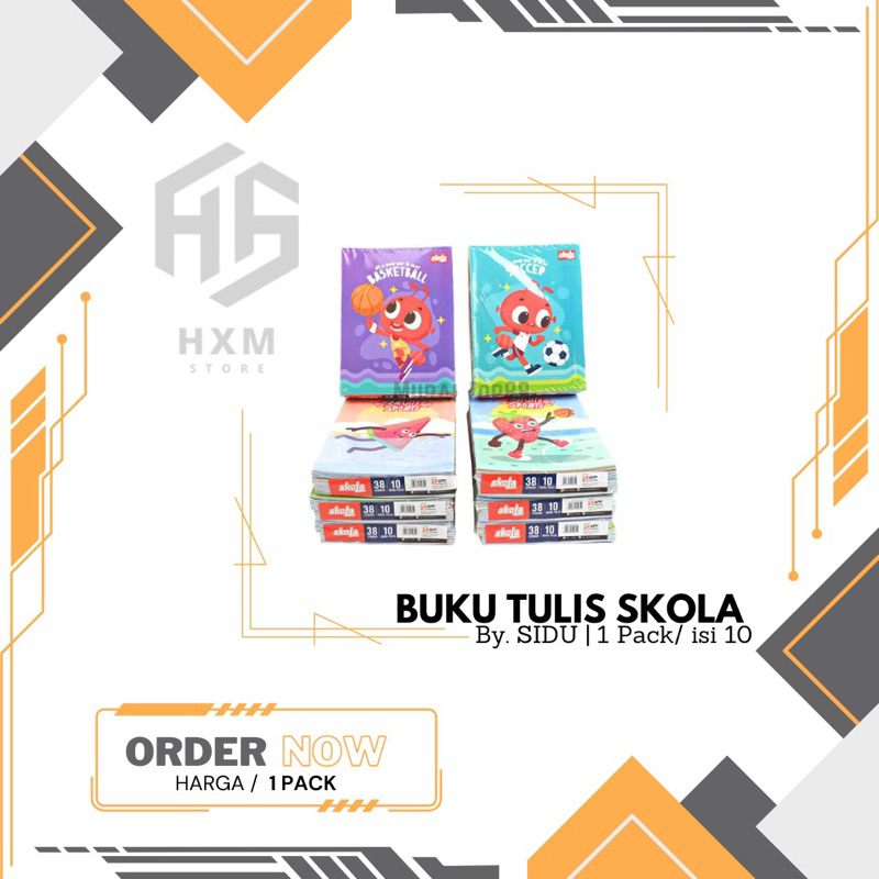 

Buku Tulis Merk SKOLA by SIDU 38 Lembar [1 Pack/10 Pcs]