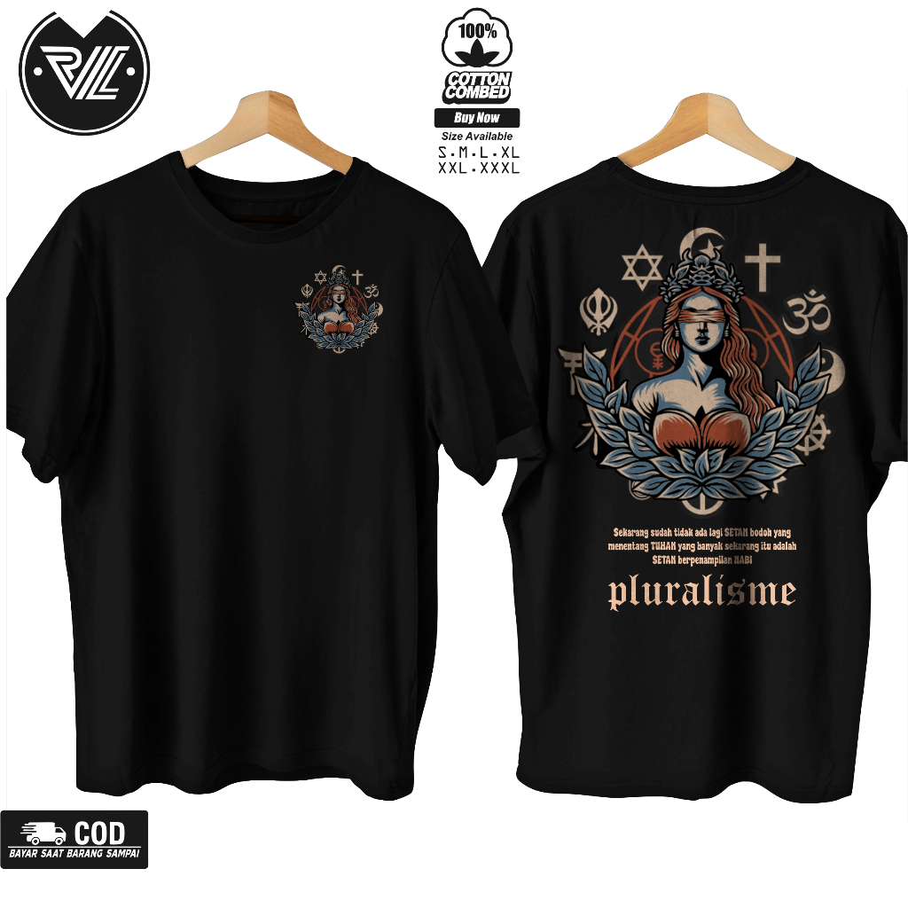 Tshirt Kaos Pluralisme Sudah Tidak ada lagi setan yang bodoh New Series / Baju Pluralisme keren / Ts