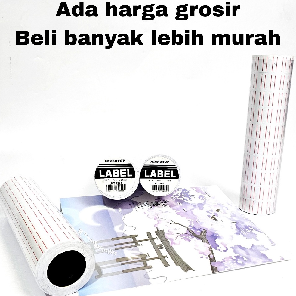 

YNQ997 Realpct SOS Label Harga MICROTOP 1 baris MT511 rol Label Rol Price Tag