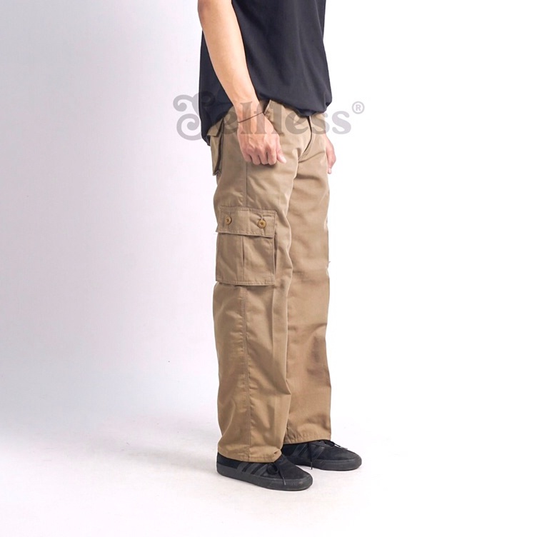 Pasti Laku Selfless  Celana Cargo Panjang Reguler Straight Loose Fit Standar Pria Cargo Kargo Tactic