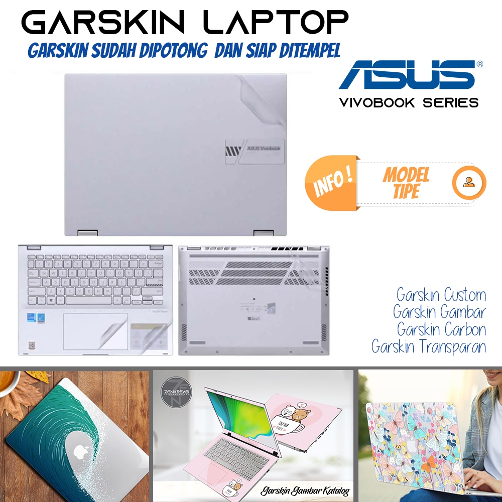 Garskin Laptop Asus Vivobook | Garskin Laptop FullBody | Skin Laptop Protector | Garskin Transparan 