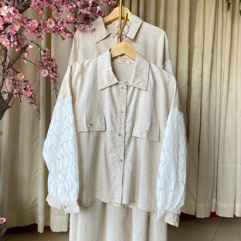 AMI SET ROK PREMIUM BAHAN LINEN