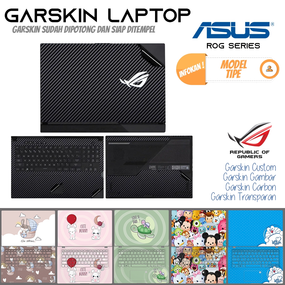 Garskin Laptop Asus ROG TUF | Garskin Laptop FullBody | Skin Laptop Protector | Garskin Transparan |
