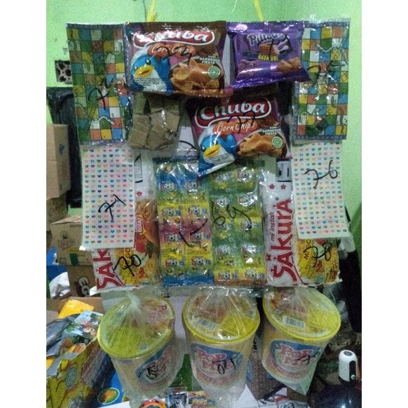 AWN377  Mainan Warung Lotre pasangan Cabutan popmie Isi 8pcs