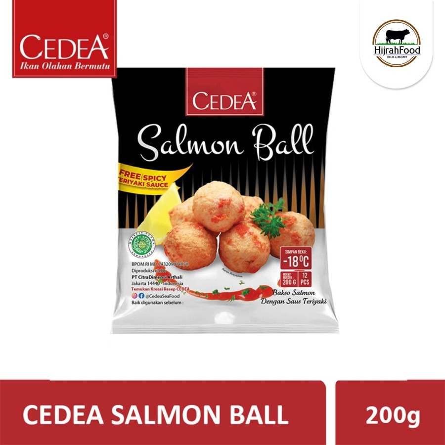 

Cedea Salmon Ball Bakso Ikan Salmon Free Spicy Teriyaki Sauce Instan 200 gram Higienis