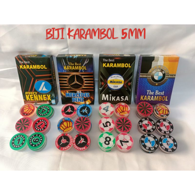 BIJI KARAMBOL 5mm ( TERMURAH )