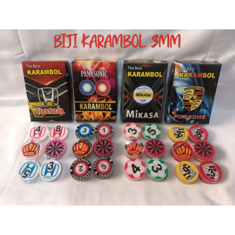 BIJI KARAMBOL 3MM ( TERMURAH )