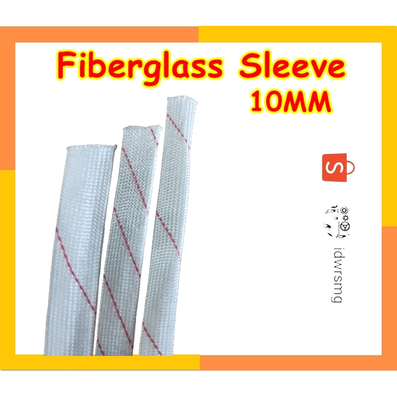 Fiberglass Sleeve Selongsong Kabel Strip Tahan Panas 10mm