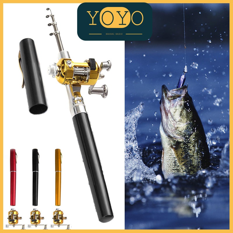 Joran Kail Alat Pancing Pulpen Mini Fishing Pancingan Portable Alat Pancing Paket pancingan set