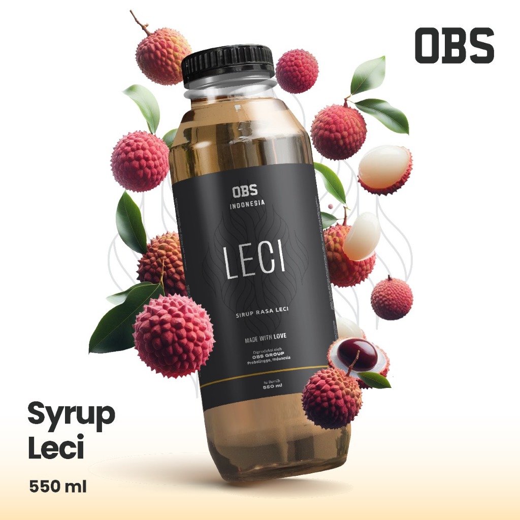 

Sirup Leci OBS 550ml - OBS Syrup untuk minuman rasa Leci