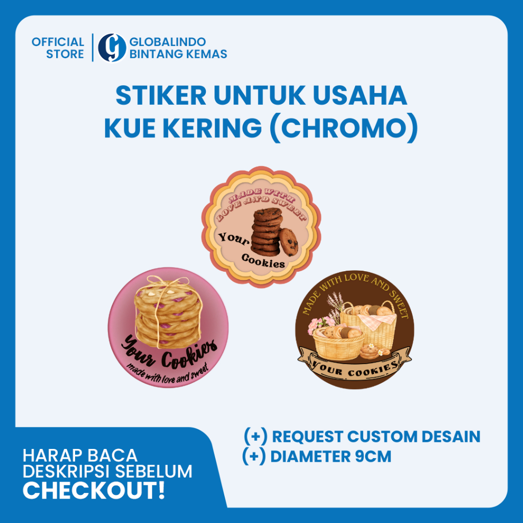 

GBK PRINTING - CETAK STIKER CHROMO TOPLES 9CM USAHA KUE KERING