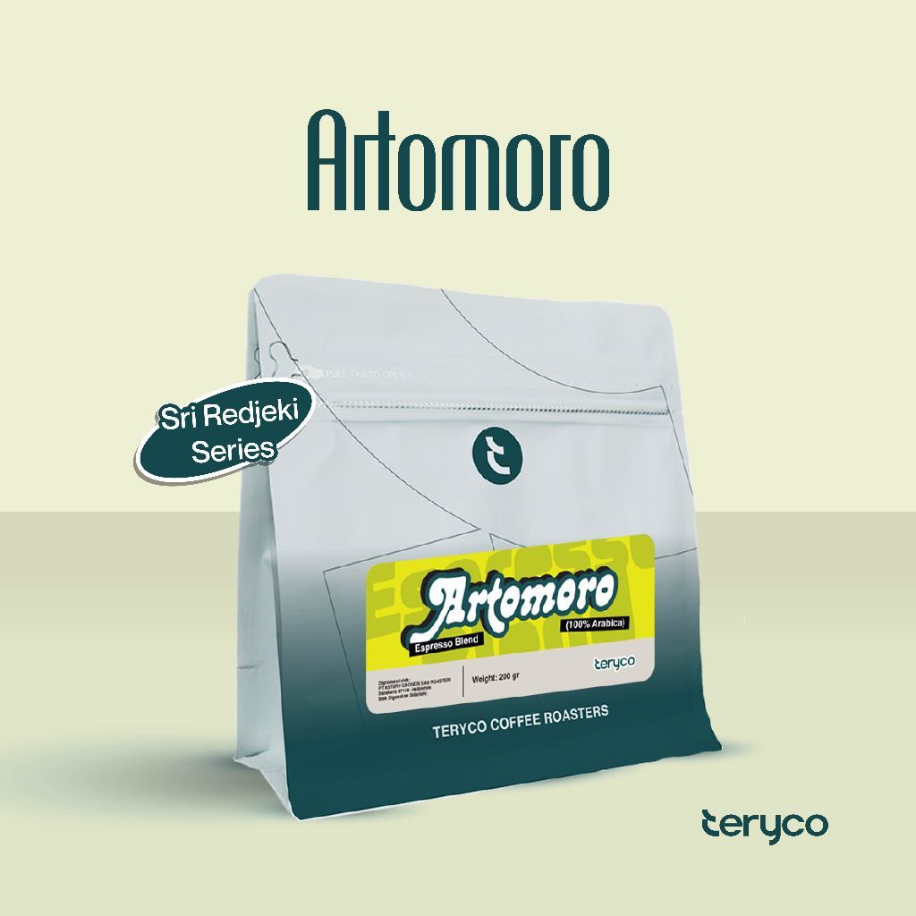 

Teryco Roasters - 1Kg & 200gr / Artomoro Espresso Full Arabica Blend / Sri Redjeki Series / Specialty Kopi / Biji Kopi