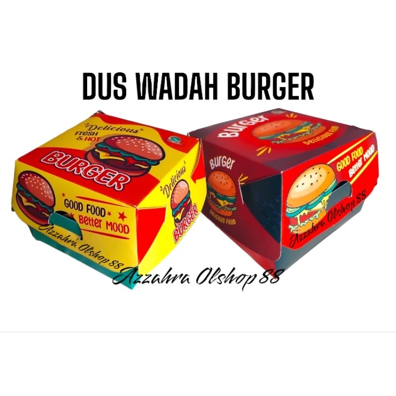 

box burger / kemasan burger / kotak burger / dus burger / kertas burger