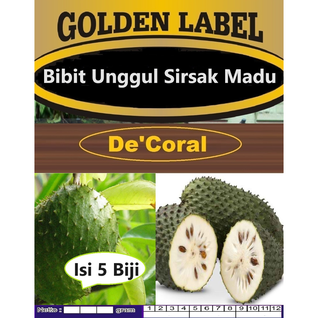 Bibit Unggul Sirsak Madu|Biji Benih Buah Sirsak Madu|Biji Bibit Sirsak