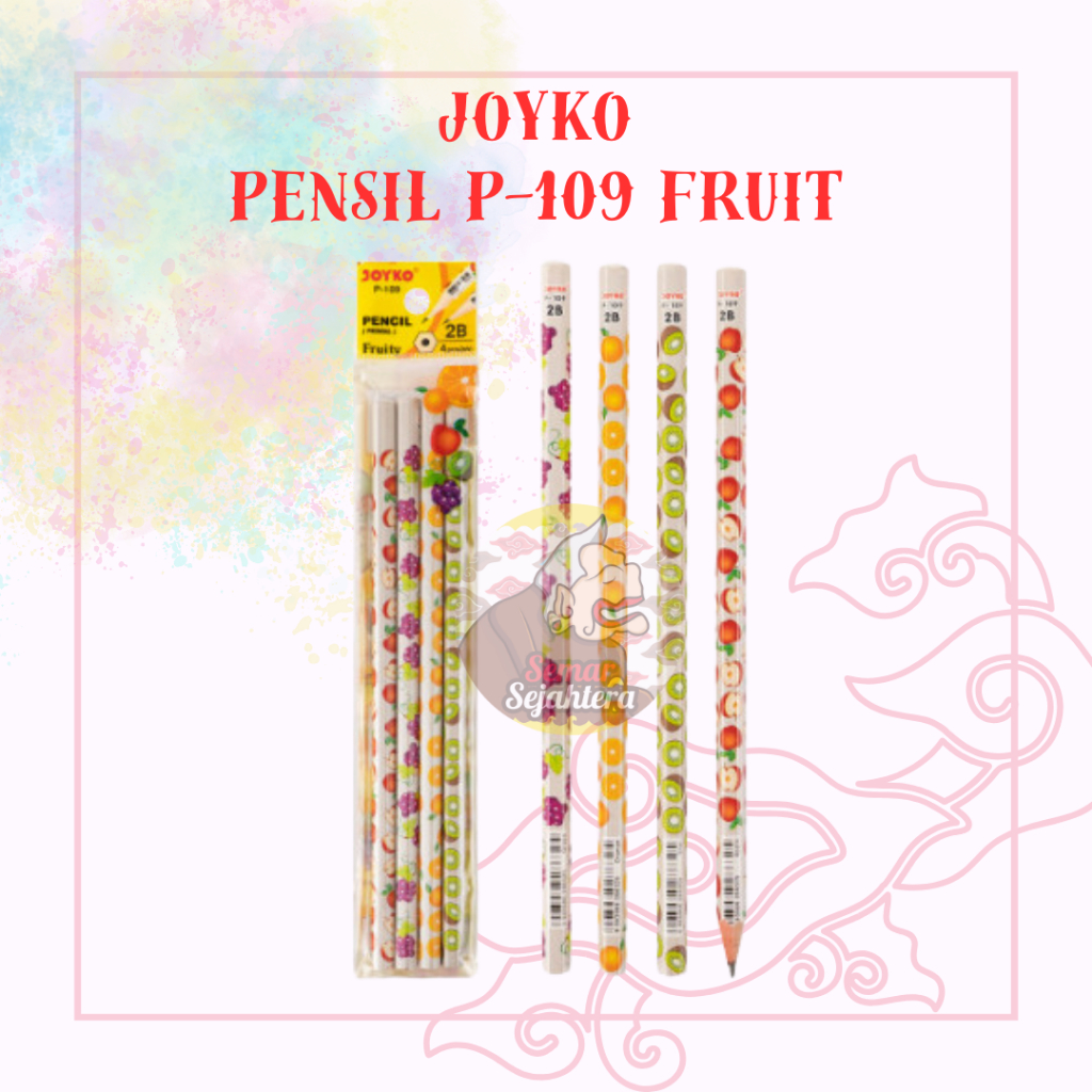 

[SET] PENSIL JOYKO P-109 2B FRUIT ISI 4*