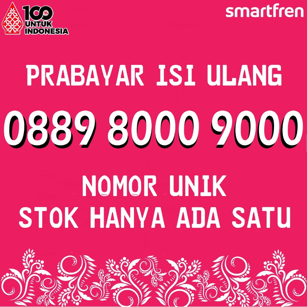 Nomor Cantik Smartfren Prabayar dobel ribuan 8000 9000 Nomer kartu perdana nocan isi ulang reguler