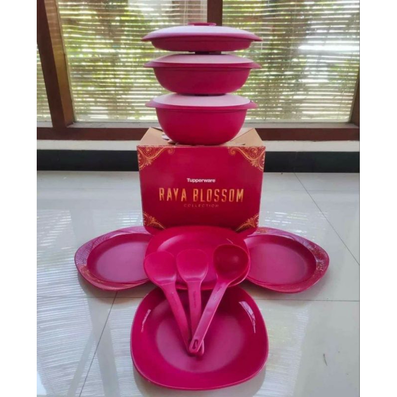 SALE  RAYA BLOSSOM SET  TUPPERWARE PROMO PIRING SAJI PREMIUM KUALITAS