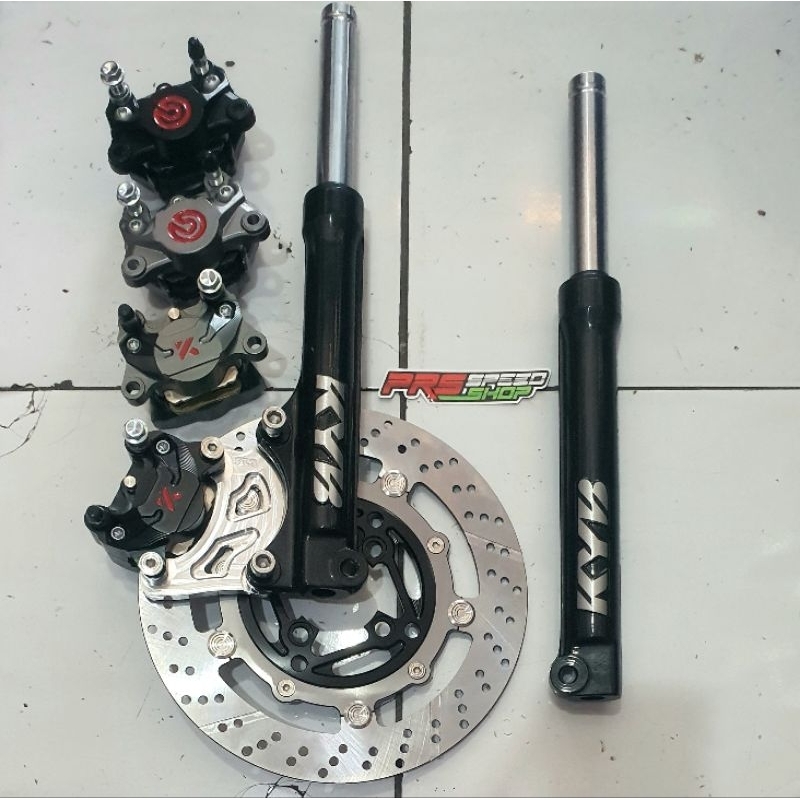 paket pengereman depan mio  shock kyb disc model galfer kaliper ktc dan brembo 260mm