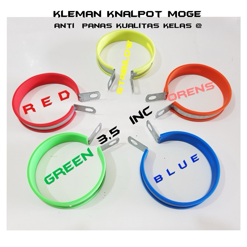 KLEMAN KLEM KNALPOT UKURAN 3.5 INCH BREKET BRACKET KeNALPOT RACING MOTOR UNIVERSAL 3,5 INCI Kenalpot