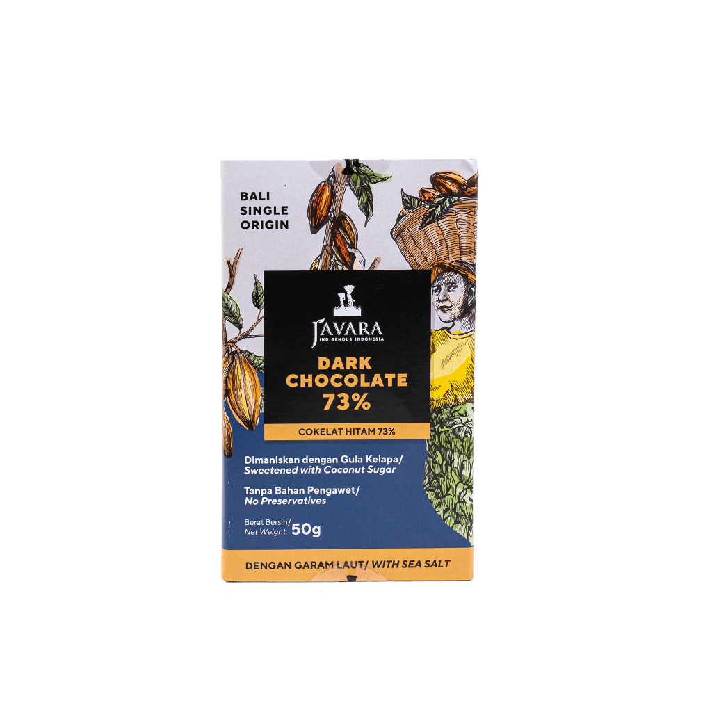 

Javara Organic Dark Chocolate 73% - Coklat Hitam Organik 73% 50 Gram