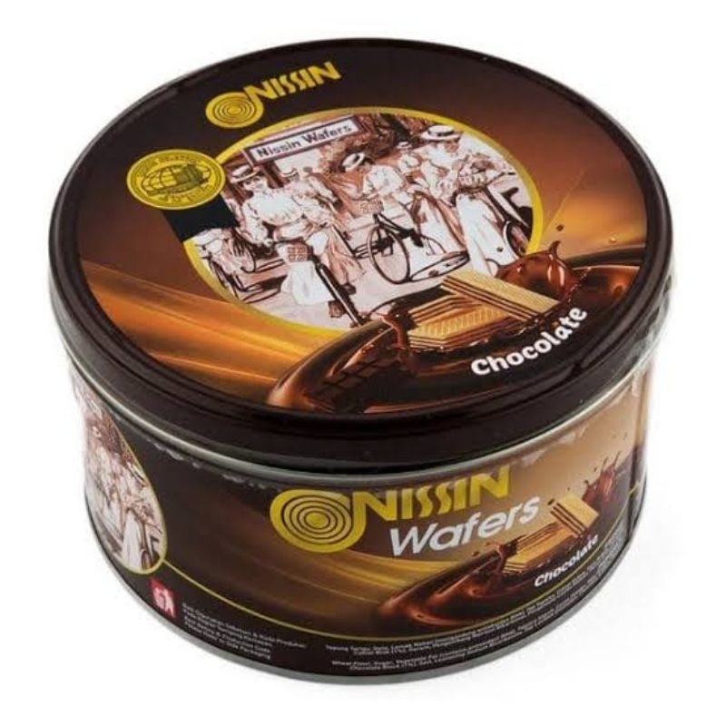 

NISSIN WAFER coklat KALENG 200 GR / NISIN WAFFER TOPLES MURAH