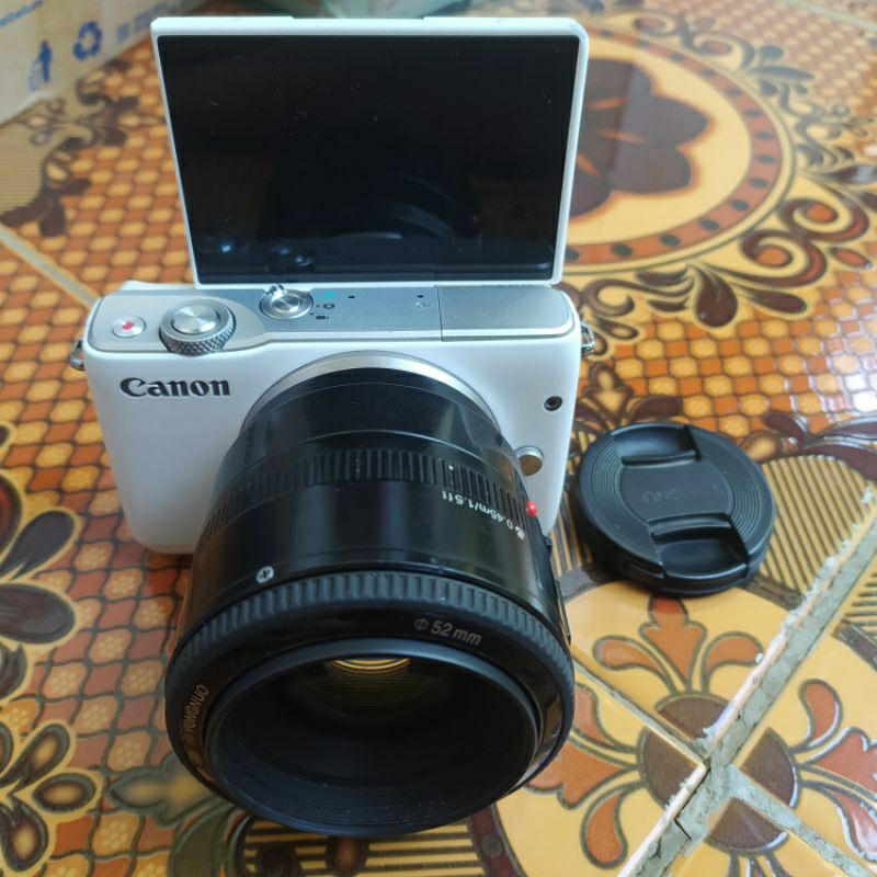 Canon Mirrorless M10 plus lensa fix YN