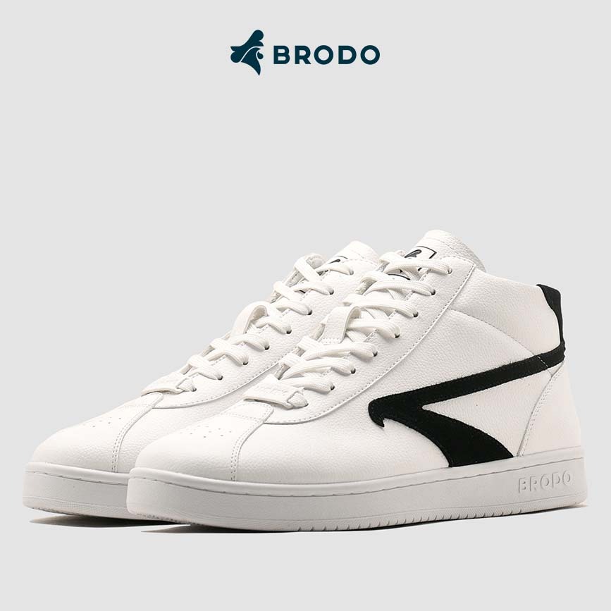 BRODO - Sneakers Corte Mid White Black WS