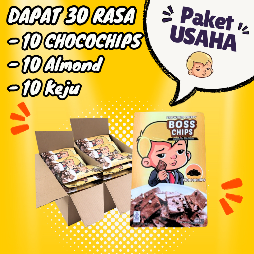 

Paket 1 Box Keripik Brownies Cemilan Anak Kue Kering Brownies Crispy Renyah!