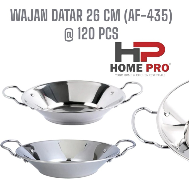 Homepro Wajan Datar Anti Lengket 26cm / Wajan Datar Stainless Steel Tebal