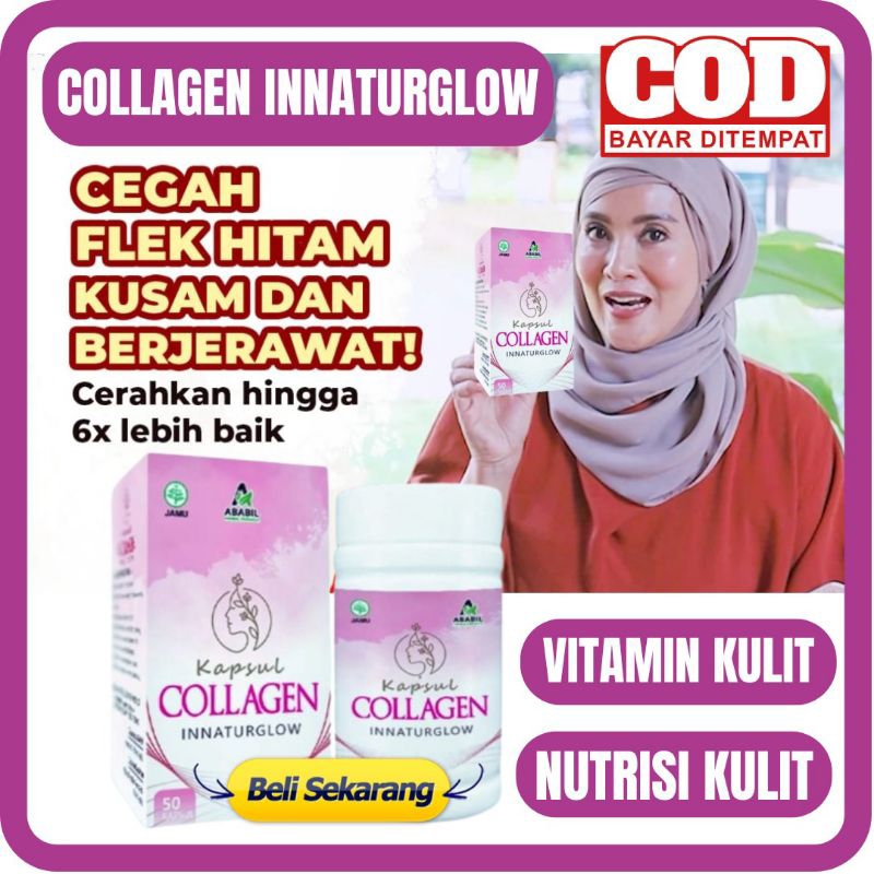 COLLAGEN KAPSUL INNATURGLOW  ISI 50 - KAPSUL COLLAGEN - COLLAGEN KAPSUL ABABIL COLLAGIE KAPSUL COLLA