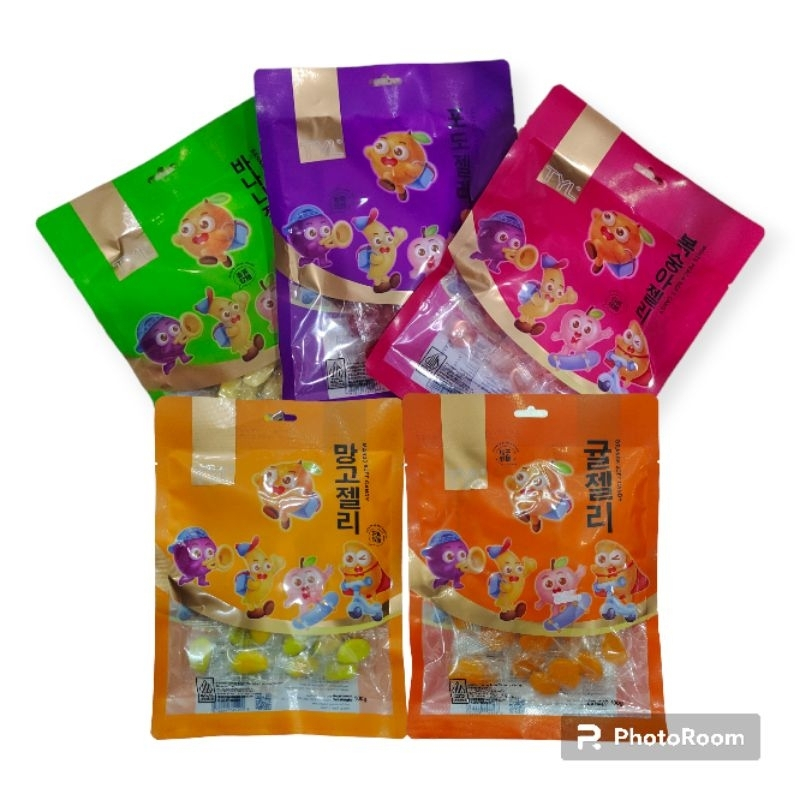 

TYL Baopi gummy Soft Candy 100g Permen Lunak Rasa Buah Mangga Peach Orange Grape Banana