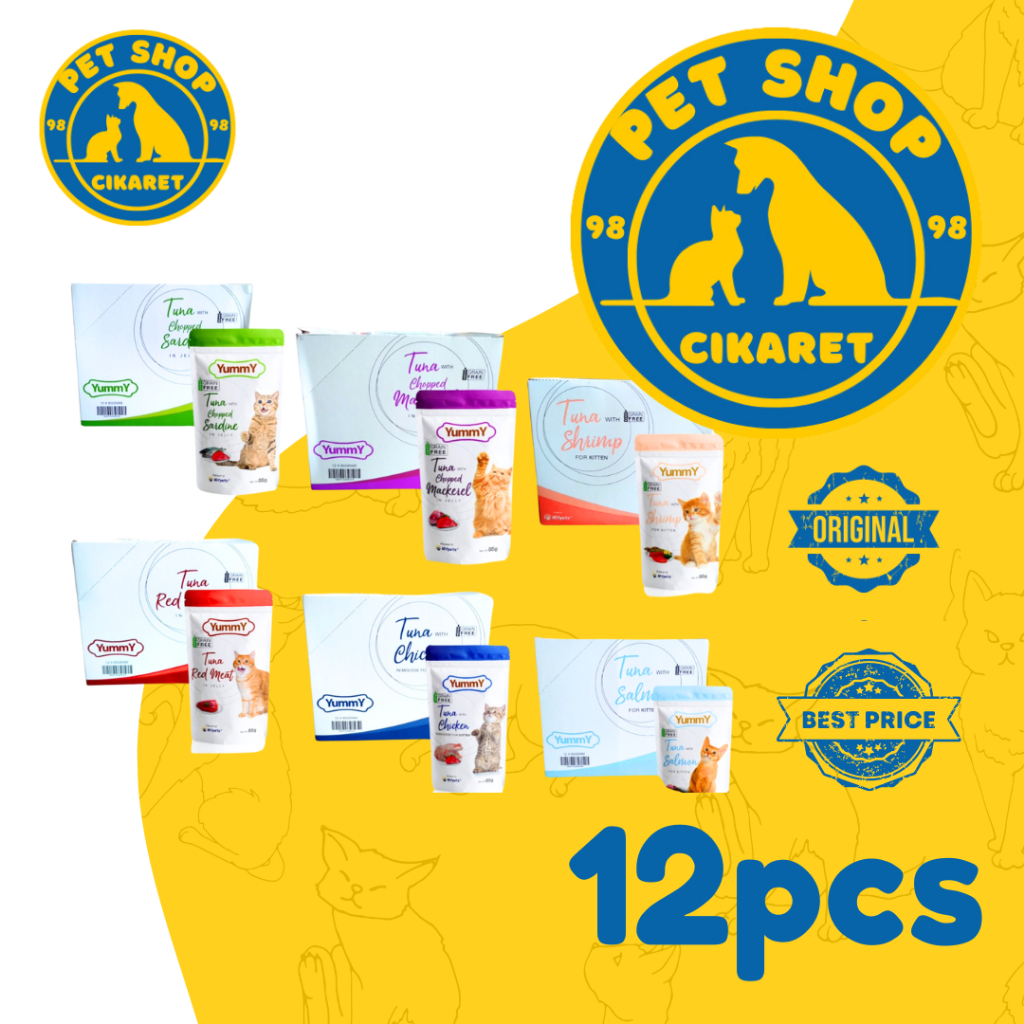 Yummy cat pouch 1 DUS ( isi 12 ) yummy cat wet food