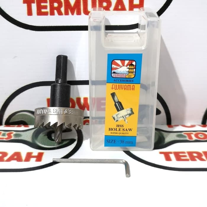 

Hole Saw HSS 38 mm FUJIYAMA Mata Bor Kayu Metal Engsel Laci