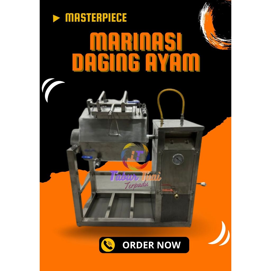 Marinasi Daging - Mesin Marinasi Daging dengan Vacuum Kaps 50kg