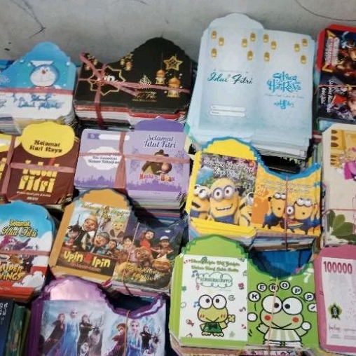 

amplop lebaran lembaran 1000pcs UKURAN MEDIUM free plastik