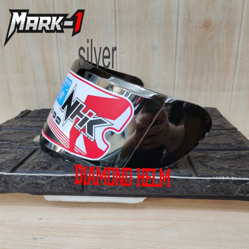 KACA  HELM FLAT VISOR NHK MARK 1 | NHK MARK 1 ELITE | SILVER ORIGINAL NHK